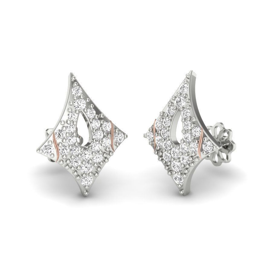 Jewelry Set 3D model diamond ring gold and rose gold 3D print model_11