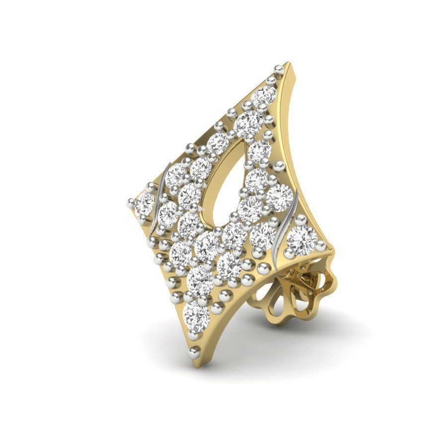 Jewelry Set 3D model diamond ring gold and rose gold 3D print model_6