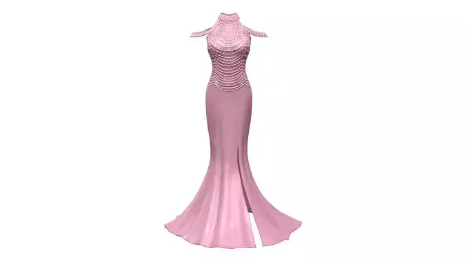 Shoulder Cutout Mermaid Dress