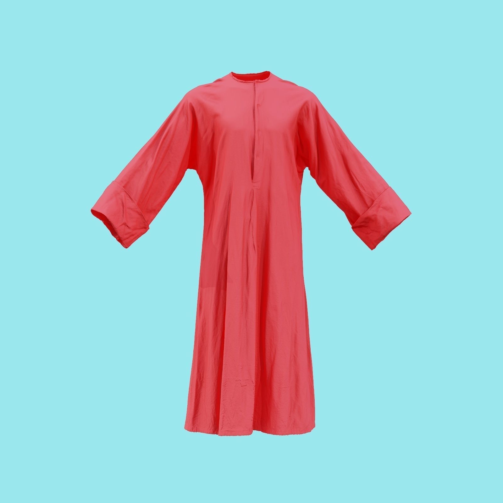 Priest Robe Low-poly 3D model_18