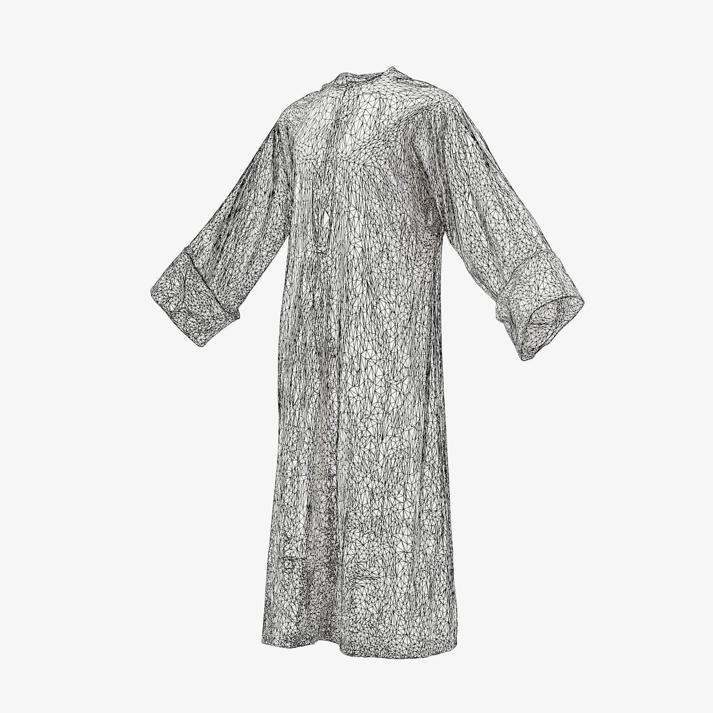 Priest Robe Low-poly 3D model_14