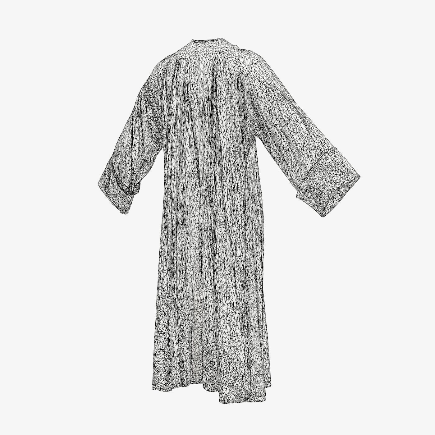 Priest Robe Low-poly 3D model_15
