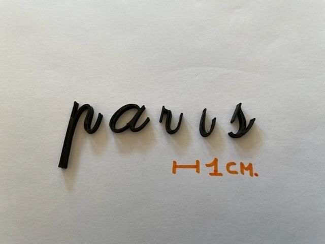 PARISIENNE uppercase and lowercase 3D Letters STL FILE 3D print model_5