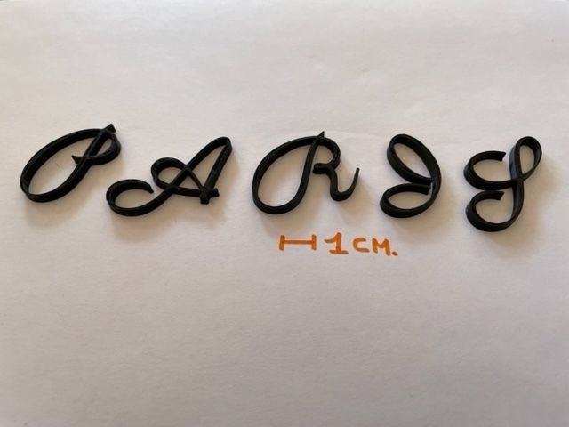 PARISIENNE uppercase and lowercase 3D Letters STL FILE 3D print model_3