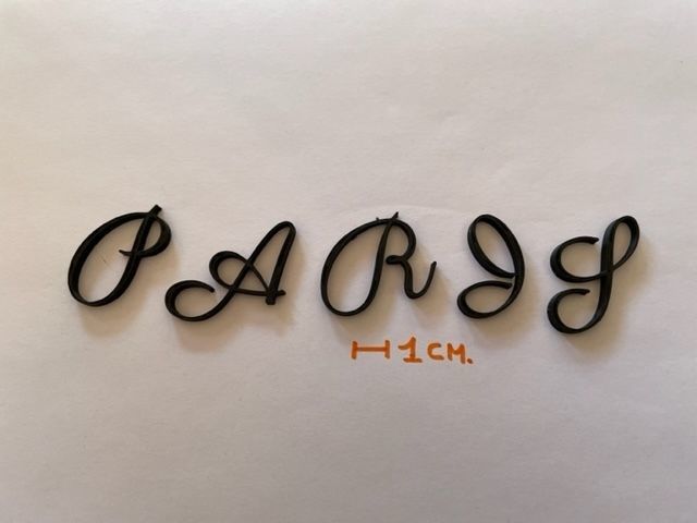 PARISIENNE uppercase and lowercase 3D Letters STL FILE 3D print model_2