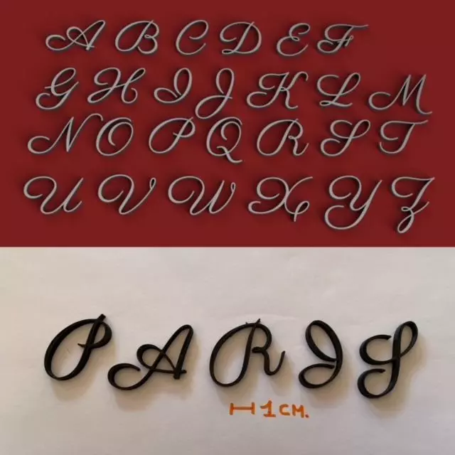 PARISIENNE uppercase and lowercase 3D Letters STL FILE 3D print model_0