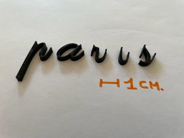 PARISIENNE uppercase and lowercase 3D Letters STL FILE 3D print model_6