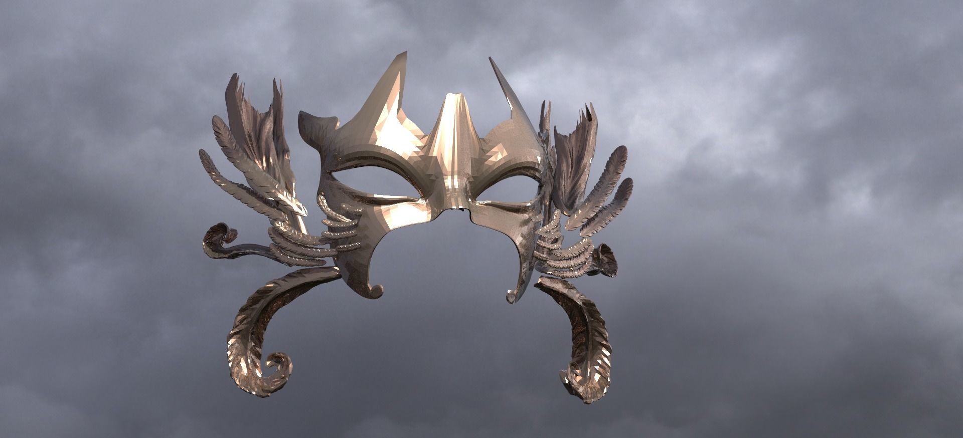 Baroque Hera Mask Ball 3D model_1