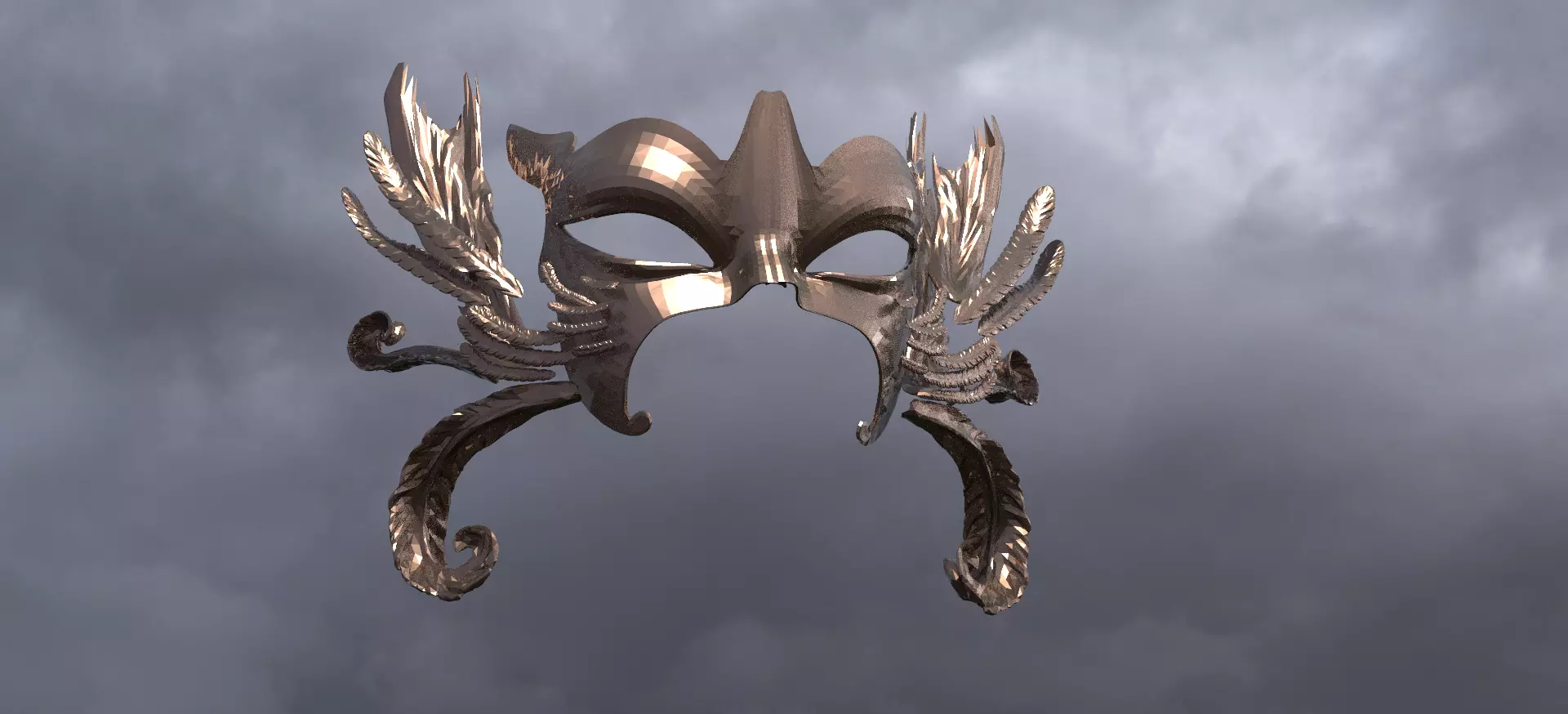 Baroque Hera Mask Ball 3D model_0