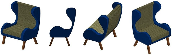 chair shelf with two handles