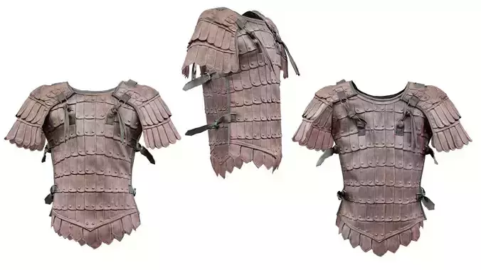 Plated Soldier Armor Low-poly 3D model