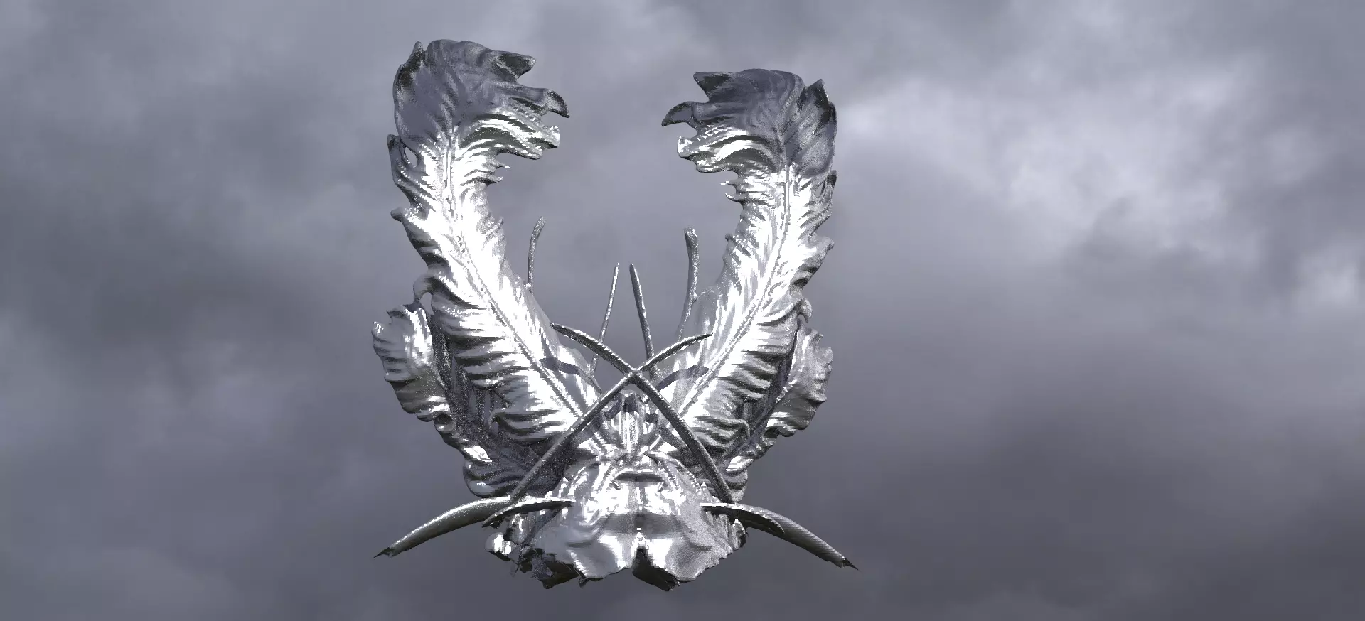 Baroque Hera Feathers 2  3D model_0