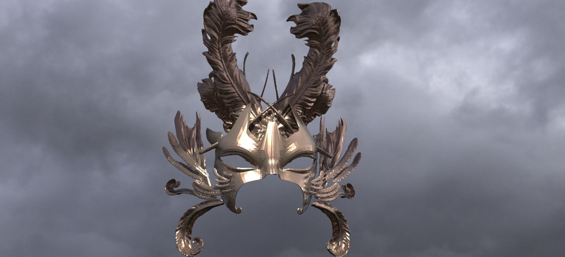 Baroque Elven Mask 3 3D model_1