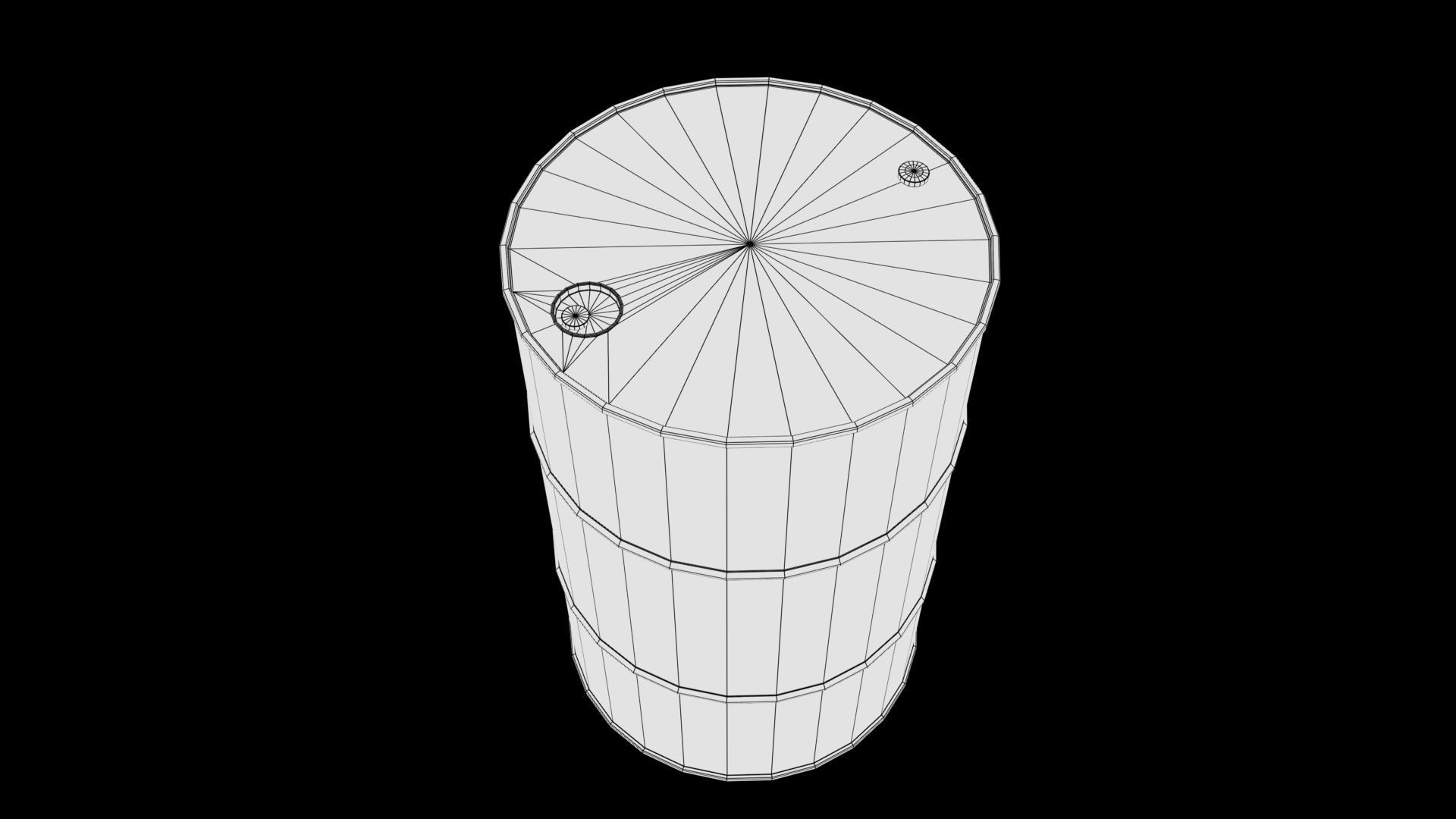 Oil barrel Low-poly 3D model_9