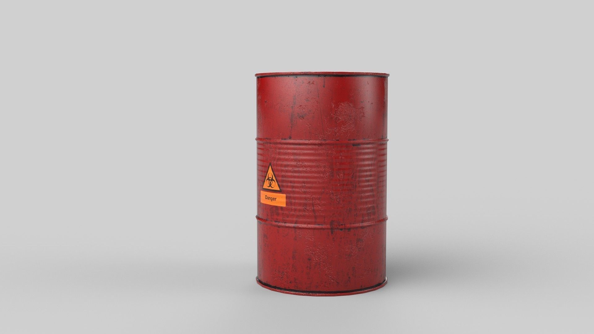 Oil barrel Low-poly 3D model_1