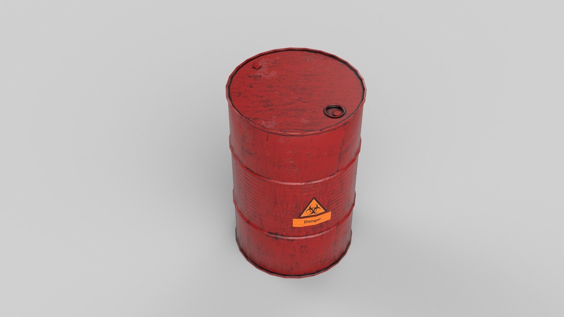 Oil barrel Low-poly 3D model_3