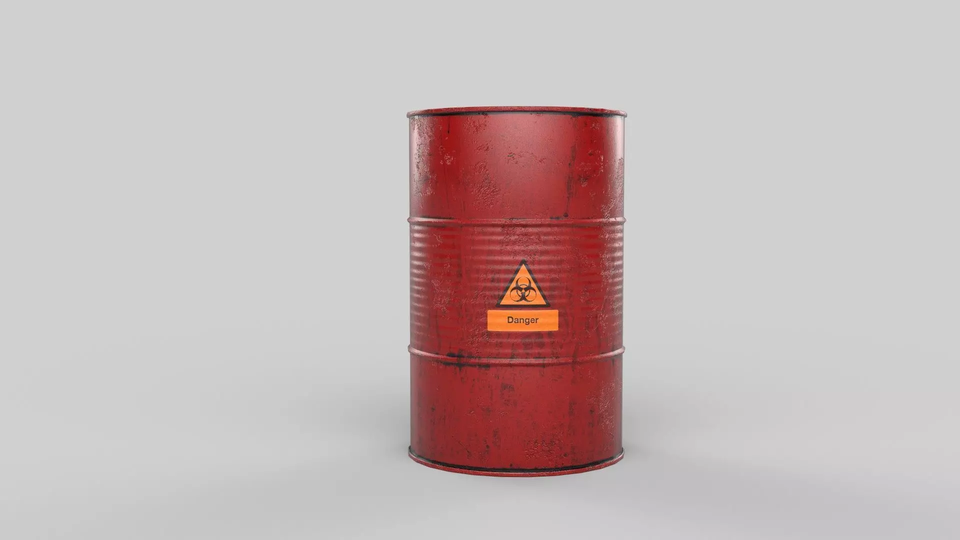 Oil barrel Low-poly 3D model_0