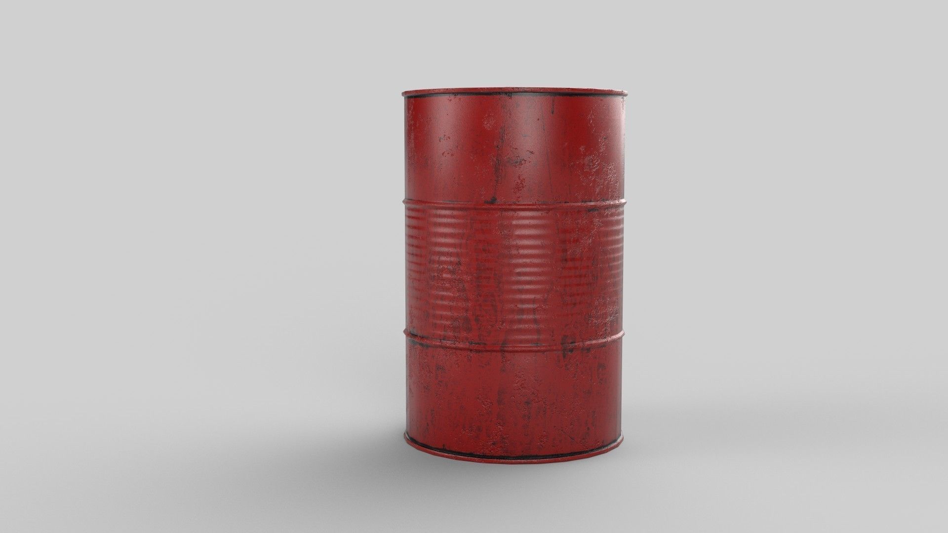 Oil barrel Low-poly 3D model_4