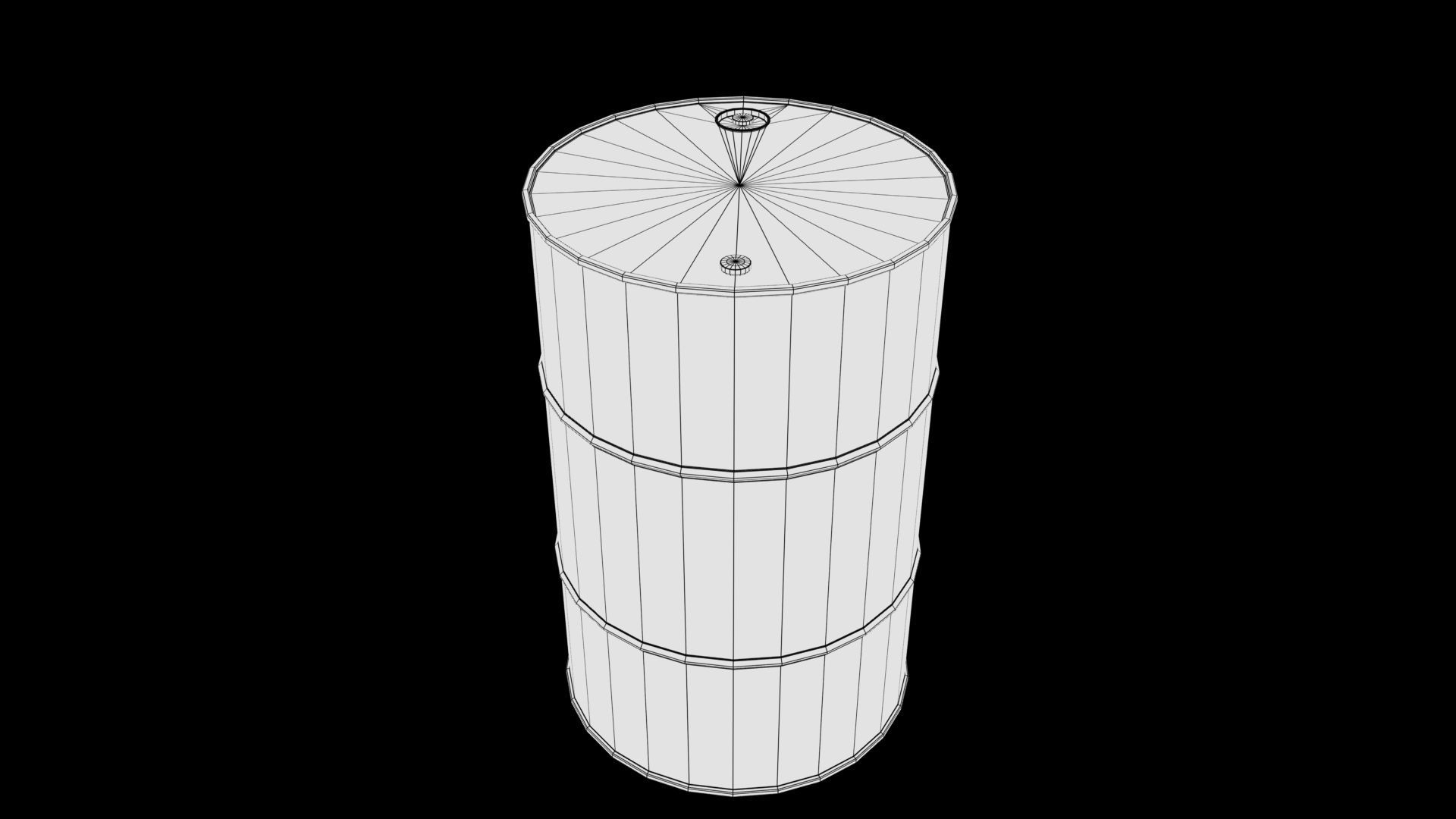 Oil barrel Low-poly 3D model_6