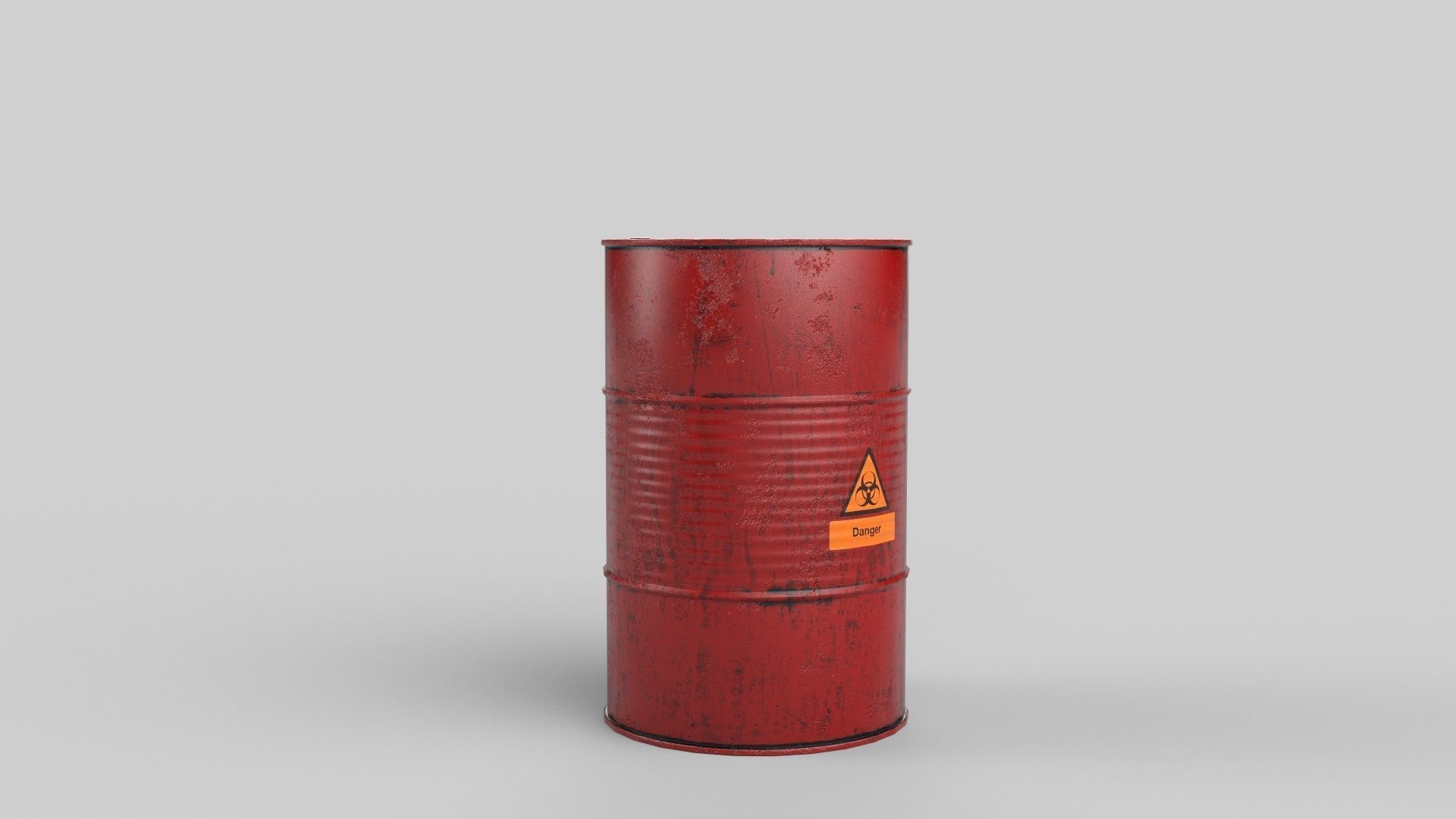 Oil barrel Low-poly 3D model_2