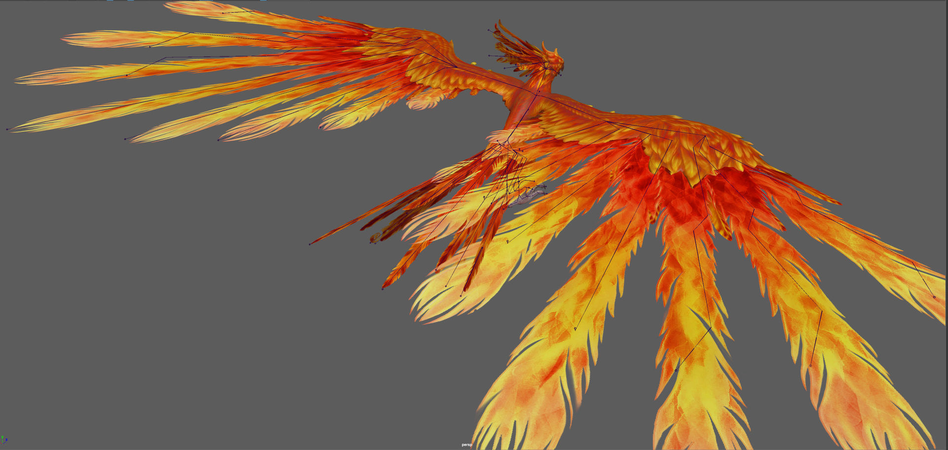 Phoenix Rigged 3D model Low-poly 3D model_13