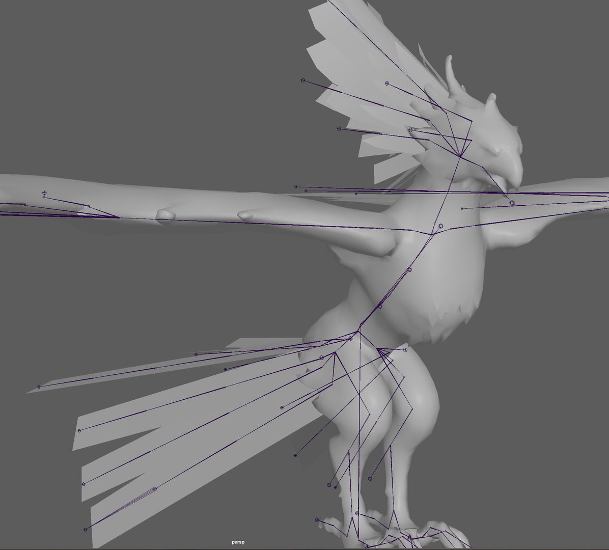 Phoenix Rigged 3D model Low-poly 3D model_7