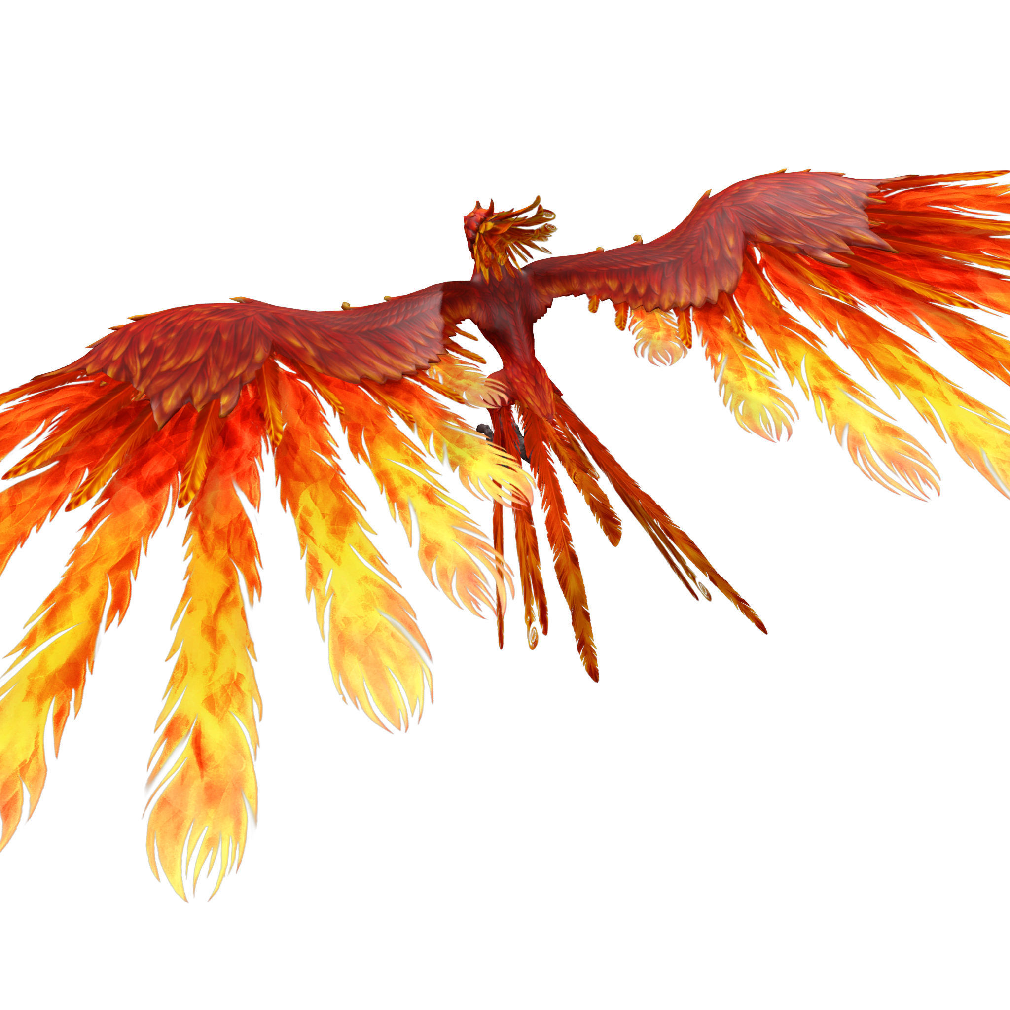 Phoenix Rigged 3D model Low-poly 3D model_2