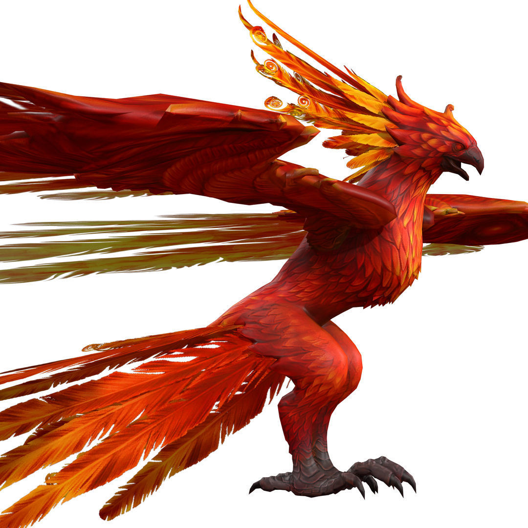Phoenix Rigged 3D model Low-poly 3D model_4