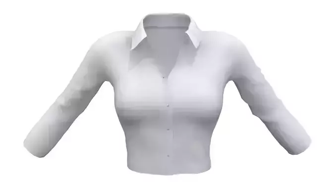 Ladies Slim Blouse Tucked for High Waists