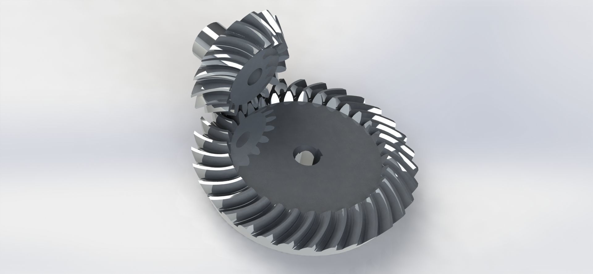 Spiral Bevel Gear Pack- Ratio 1 2 3 4  3D print model_13