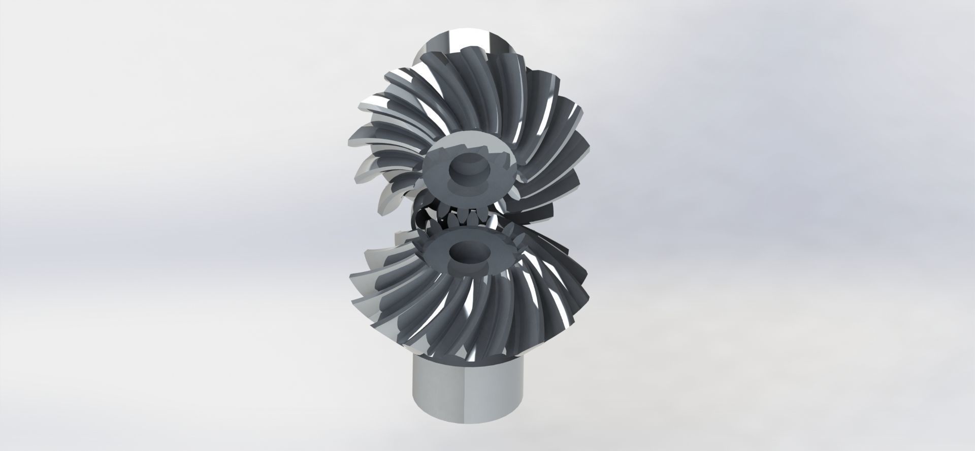 Spiral Bevel Gear Pack- Ratio 1 2 3 4  3D print model_12