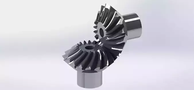 Spiral Bevel Gear Pack- Ratio 1 2 3 4  3D print model