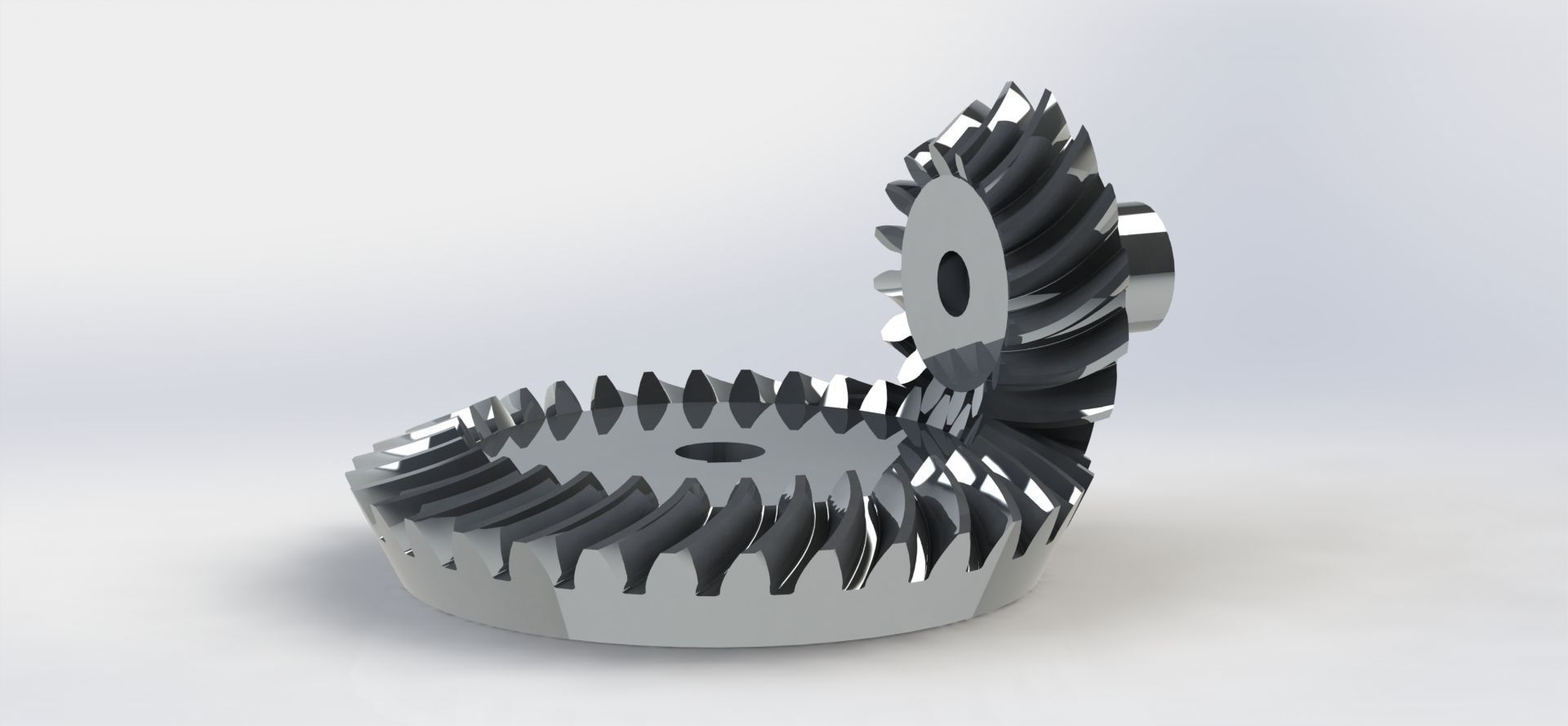 Spiral Bevel Gear Pack- Ratio 1 2 3 4  3D print model_1