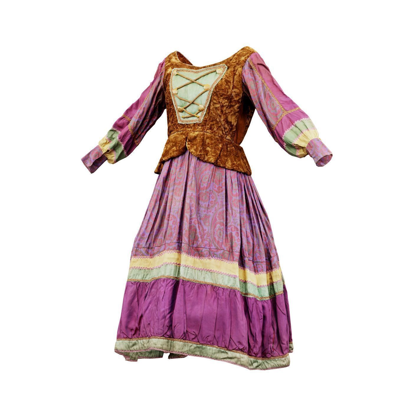 Pearlescent Dress Low-poly 3D model_13