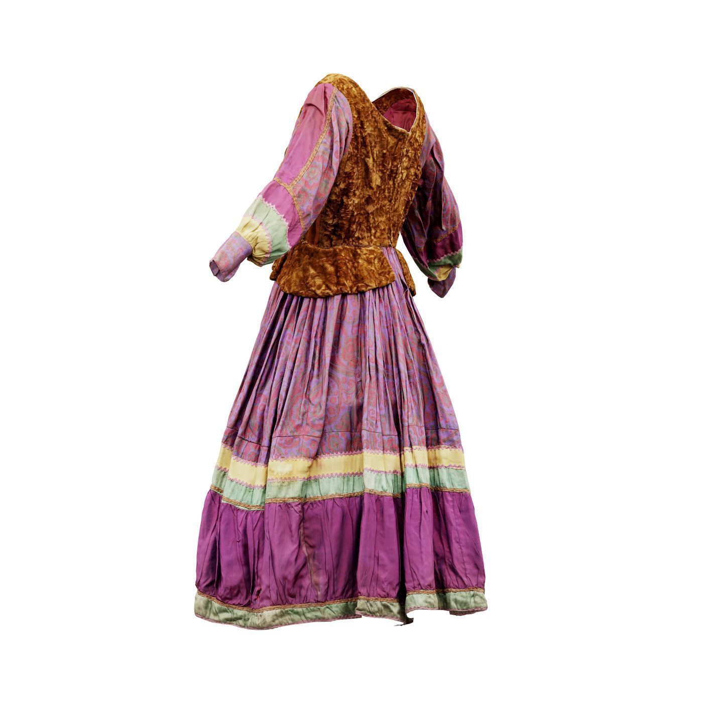 Pearlescent Dress Low-poly 3D model_10