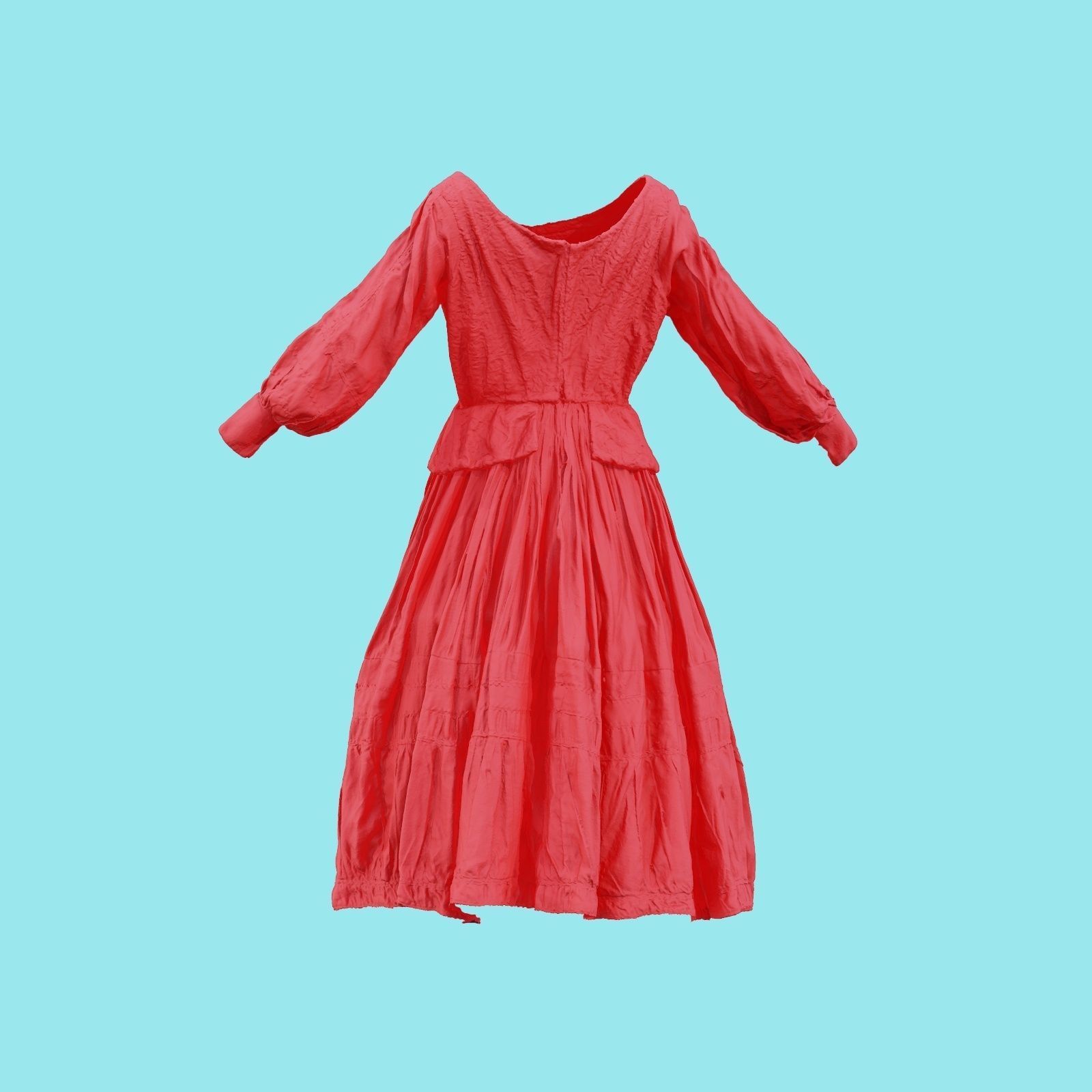 Pearlescent Dress Low-poly 3D model_18