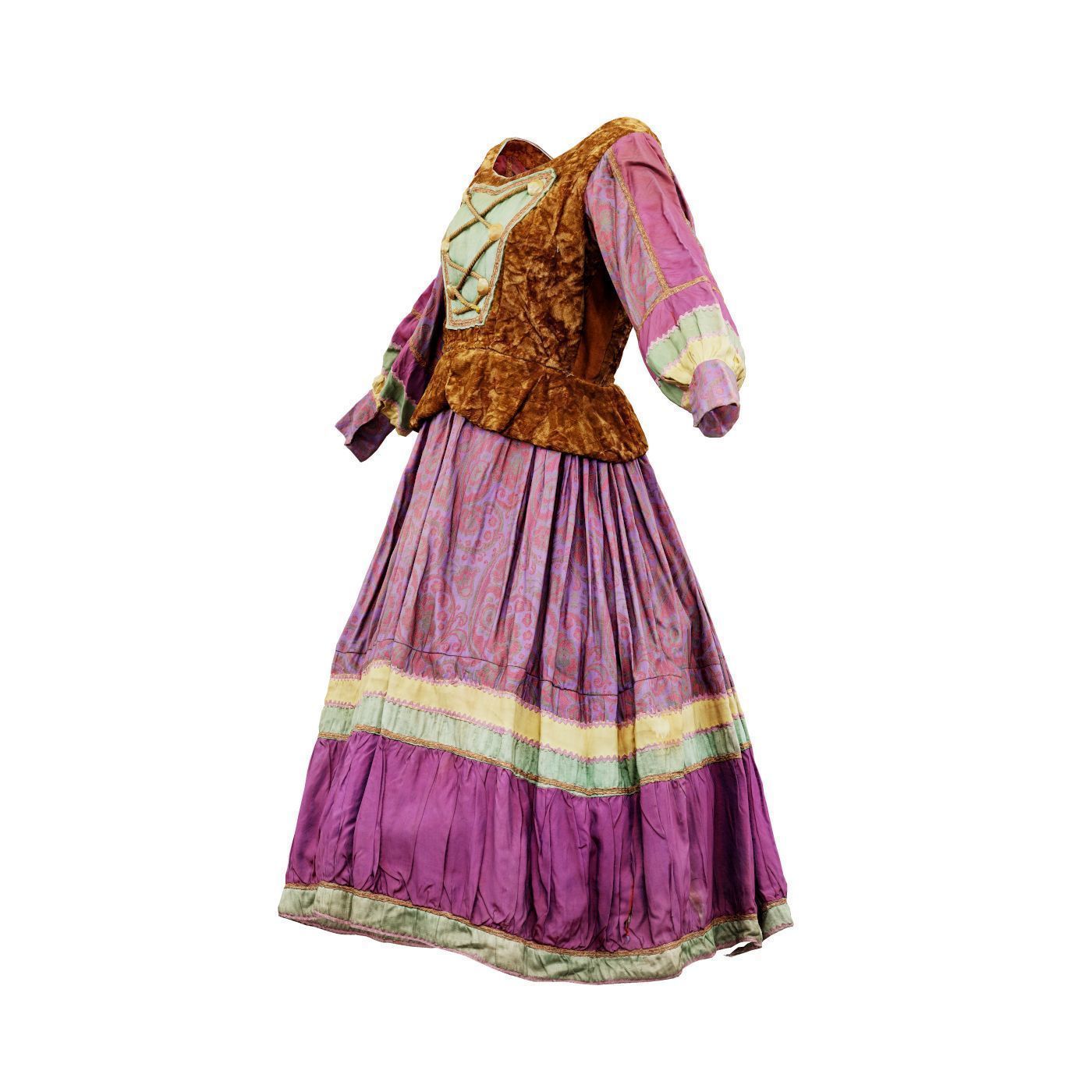 Pearlescent Dress Low-poly 3D model_12