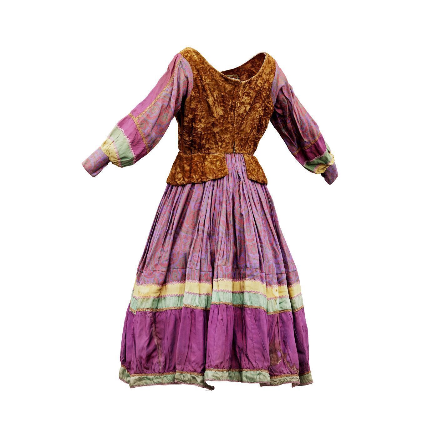 Pearlescent Dress Low-poly 3D model_9