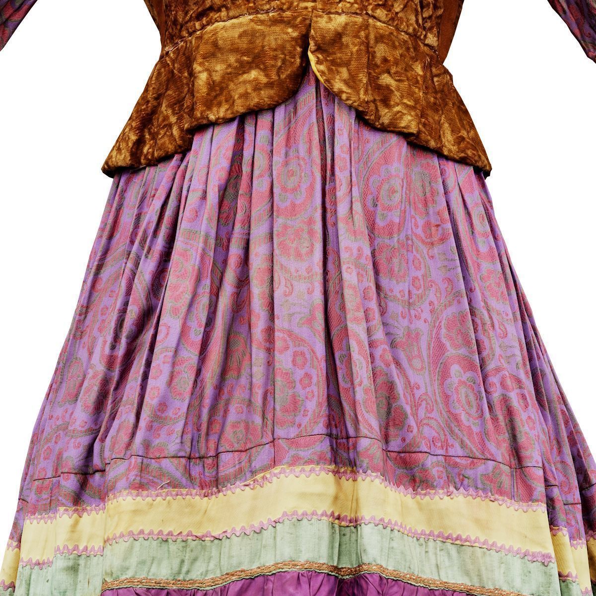 Pearlescent Dress Low-poly 3D model_1