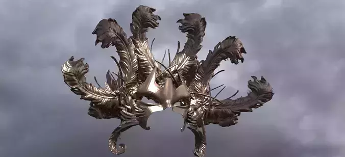 Baroque Medusa Style Mask 3D model