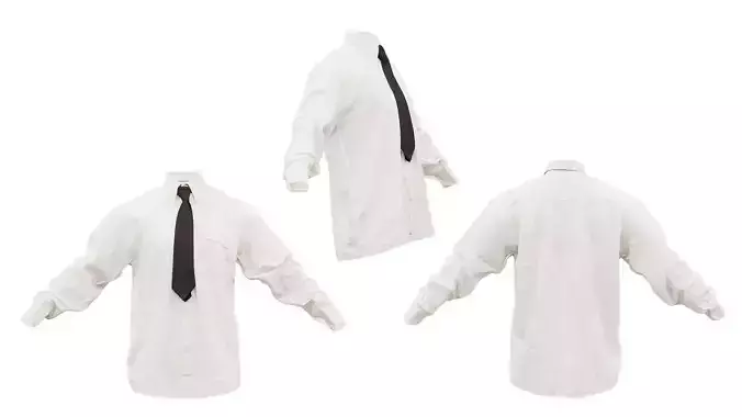 Peaky Blinders Shirt Tie Low-poly 3D model