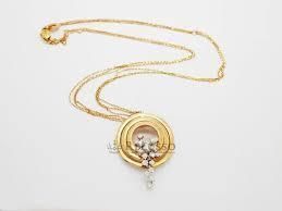 CG248 gold necklace with diamond pendant 3D print model_1