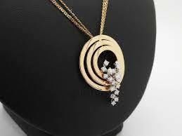 CG248 gold necklace with diamond pendant 3D print model_4