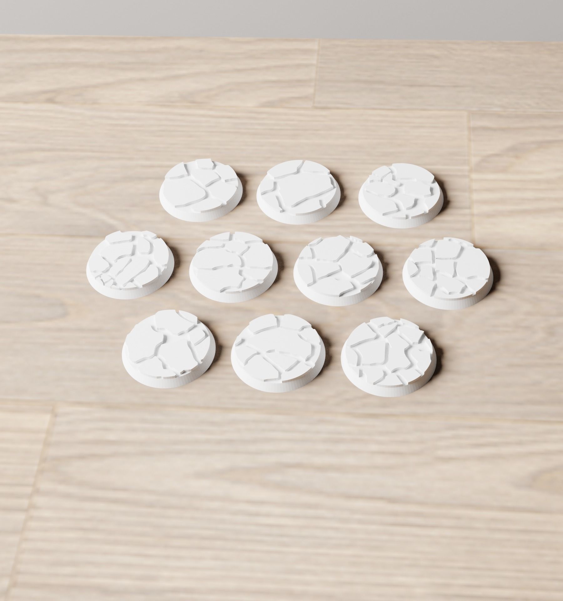 Cracked Earth Base Set 3D print model_5