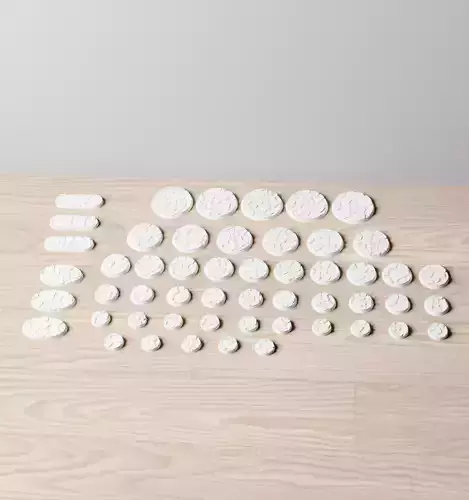 Cracked Earth Base Set 3D print model
