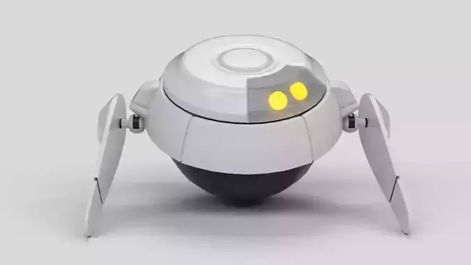  Sci-fi ship Low-poly 3D model