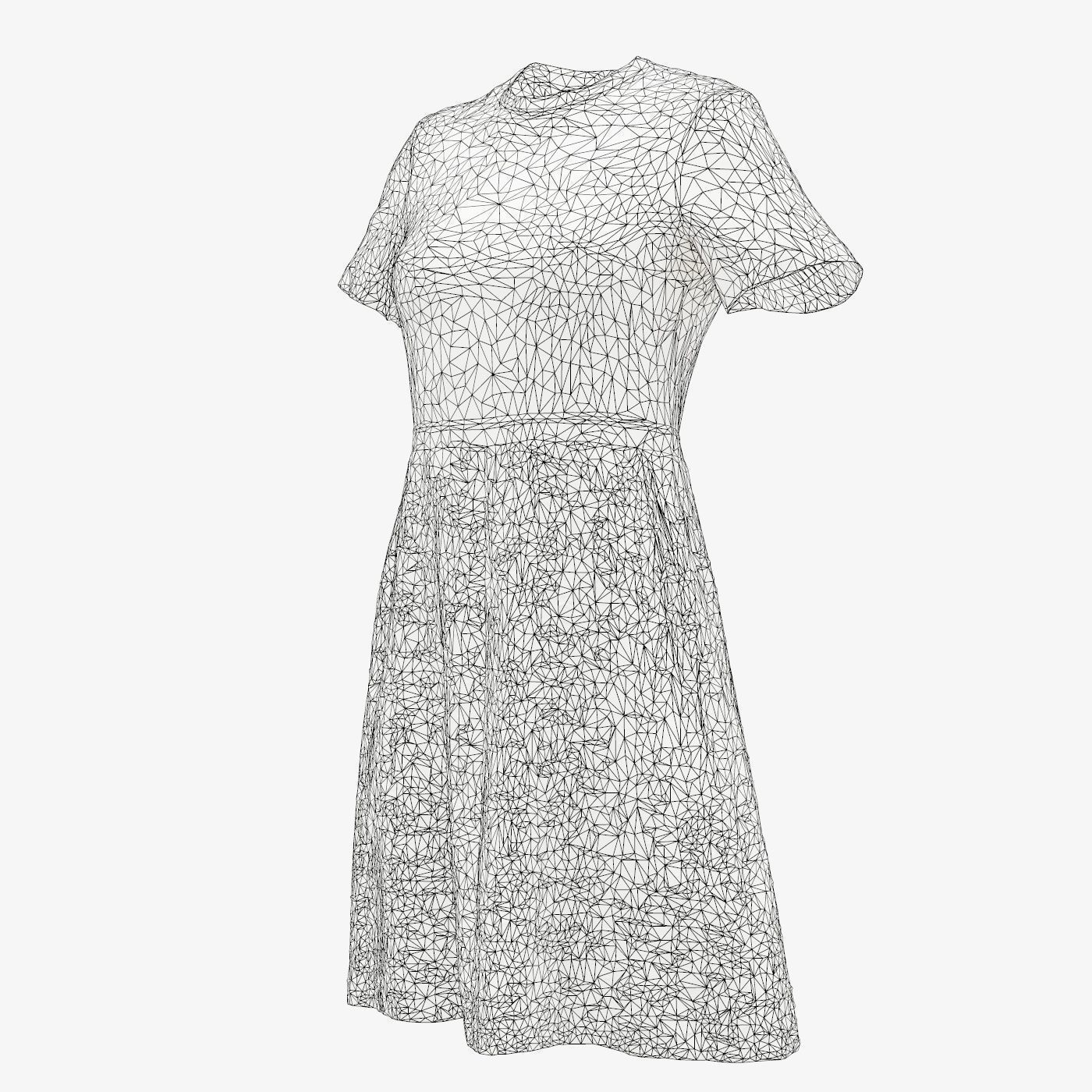 Pattern Dress Low-poly 3D model_14