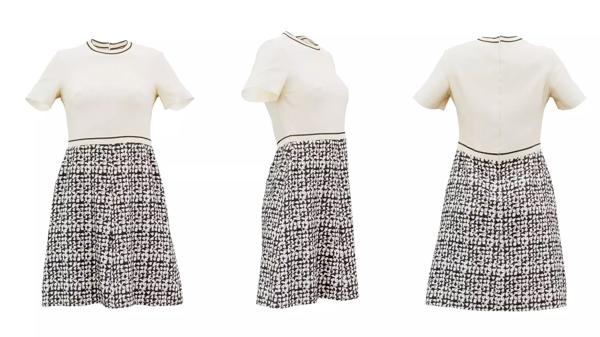 Pattern Dress Low-poly 3D model_0