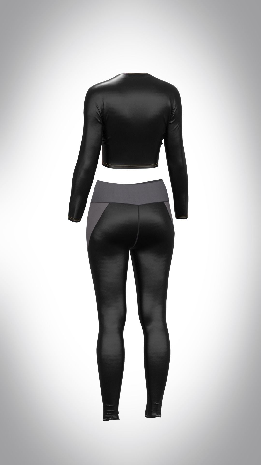 Womens cut out dress Low-poly 3D model_30