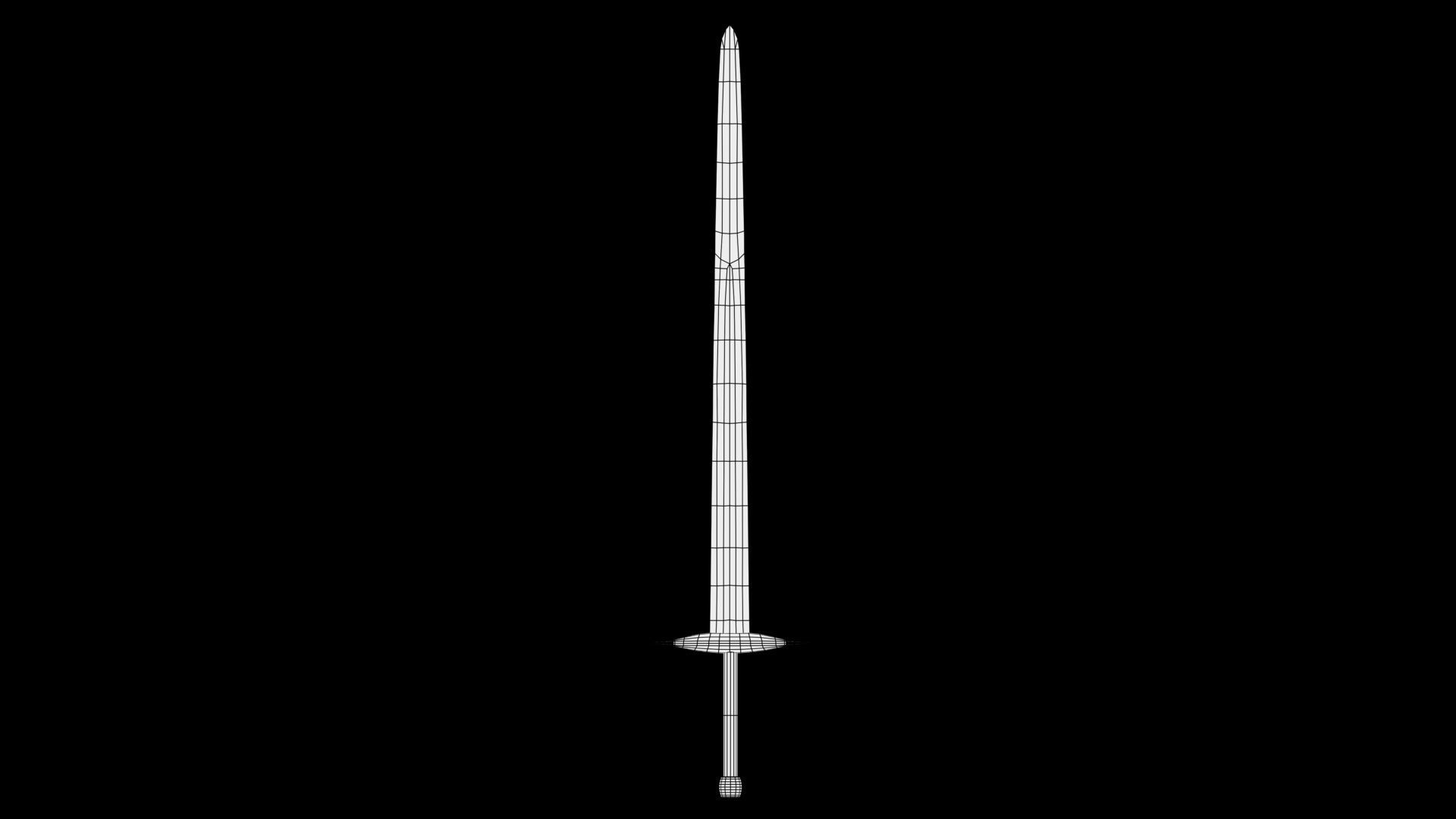 Sword Low-poly 3D model_5